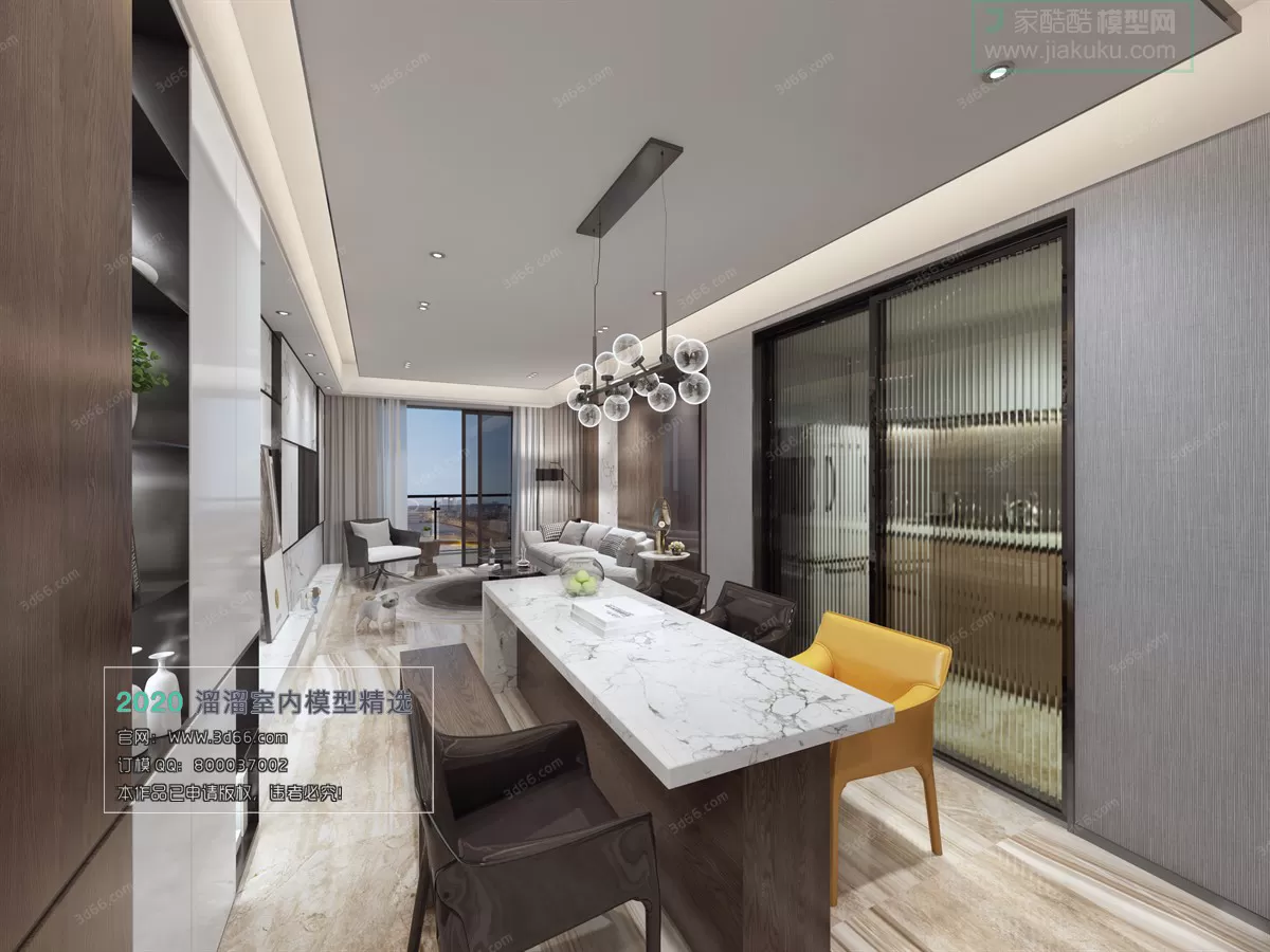 DINING ROOM - MODERN STYLE - 3D MODELS