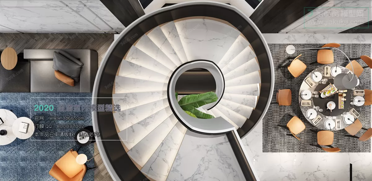 DINING ROOM - MODERN STYLE - 3D MODELS