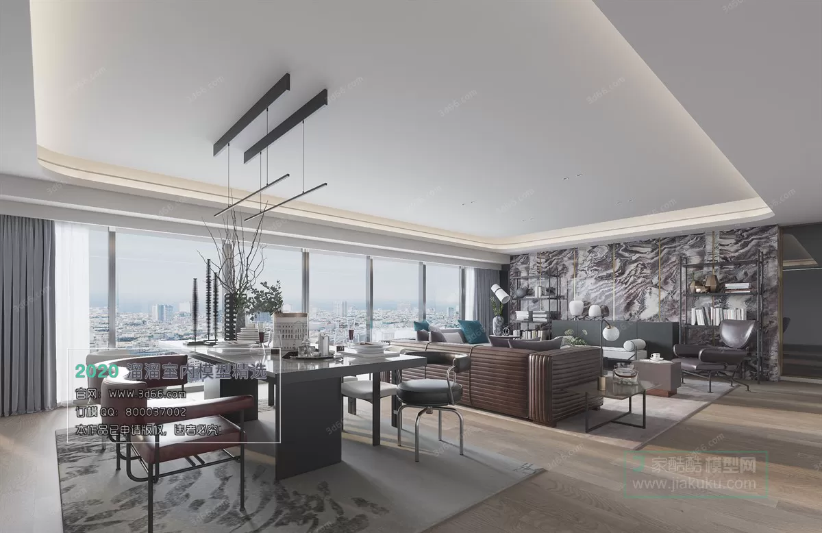 DINING ROOM - MODERN STYLE - 3D MODELS