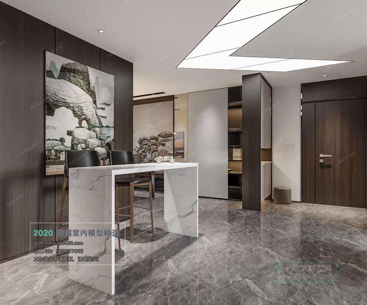 DINING ROOM - MODERN STYLE - 3D MODELS