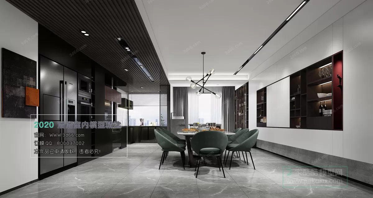 DINING ROOM - MODERN STYLE - 3D MODELS