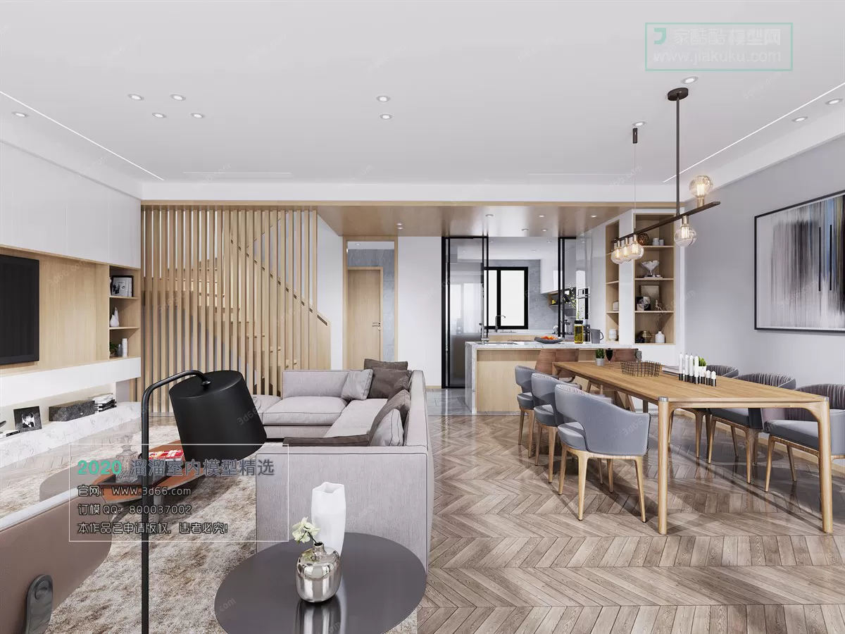 DINING ROOM - MODERN STYLE - 3D MODELS