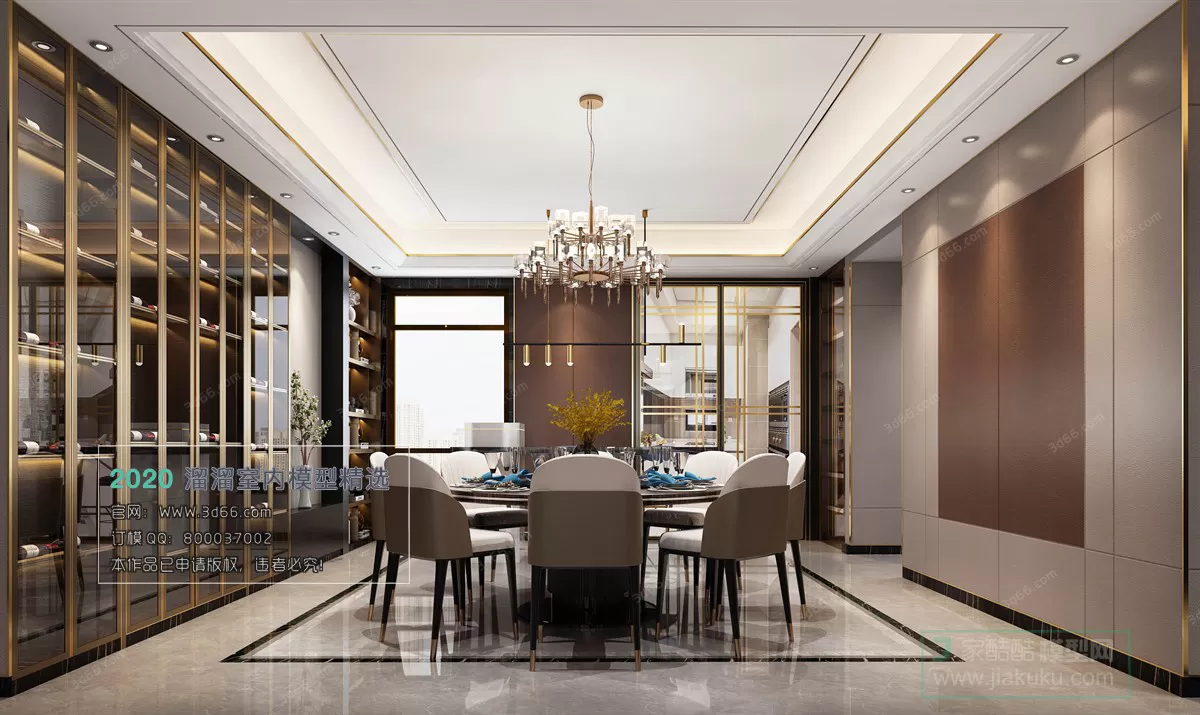 DINING ROOM - MODERN STYLE - 3D MODELS