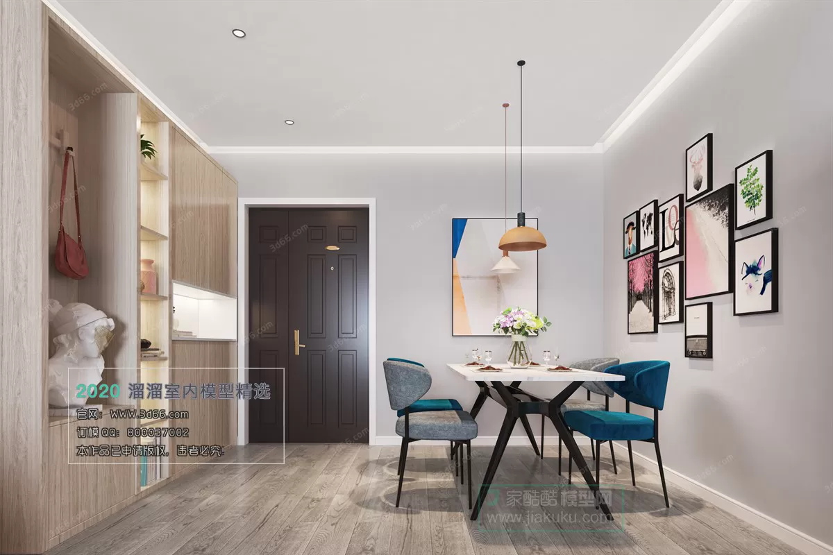 DINING ROOM - MODERN STYLE - 3D MODELS