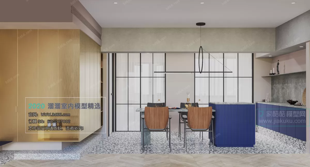 DINING ROOM - MODERN STYLE - 3D MODELS