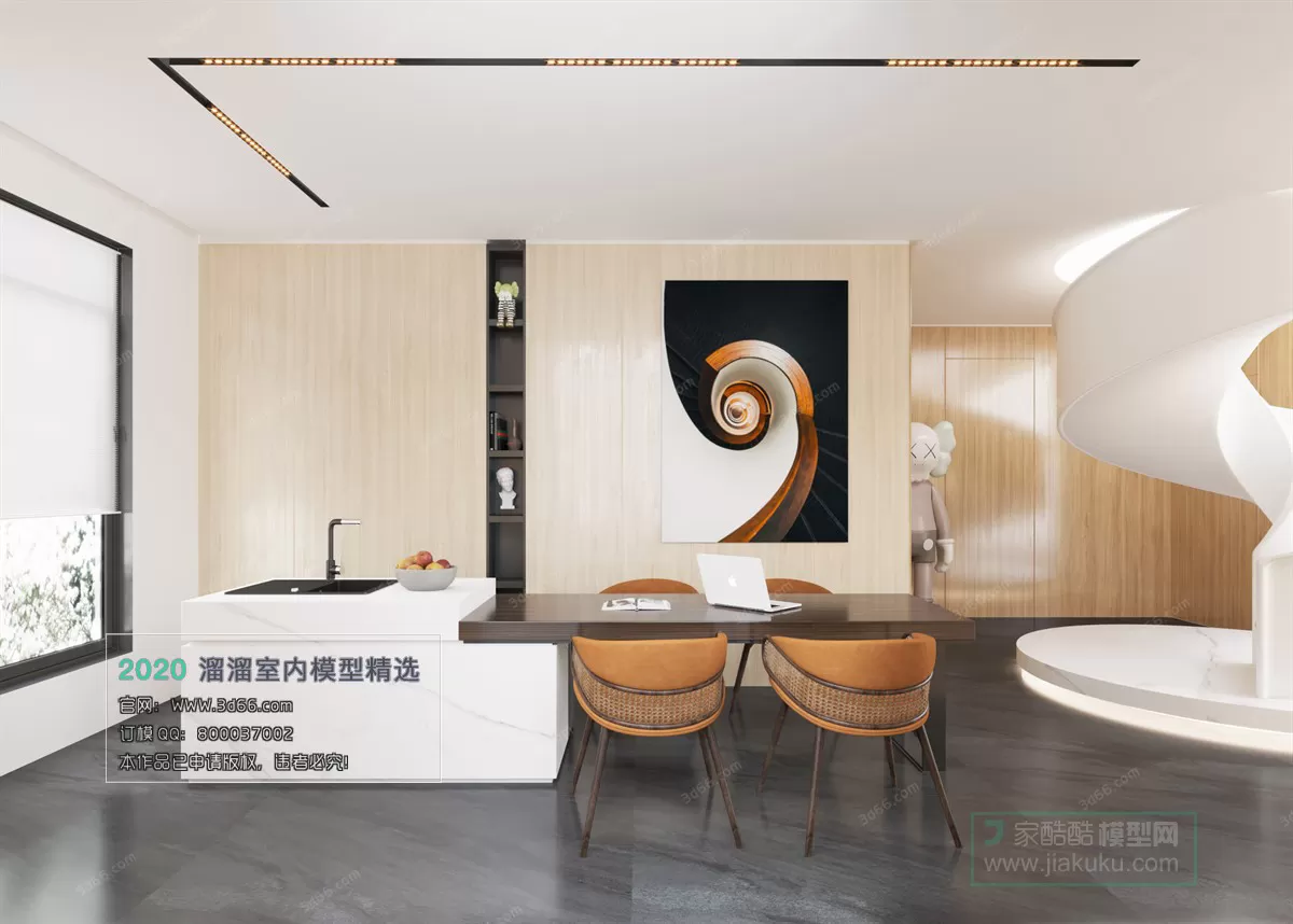 DINING ROOM - MODERN STYLE - 3D MODELS