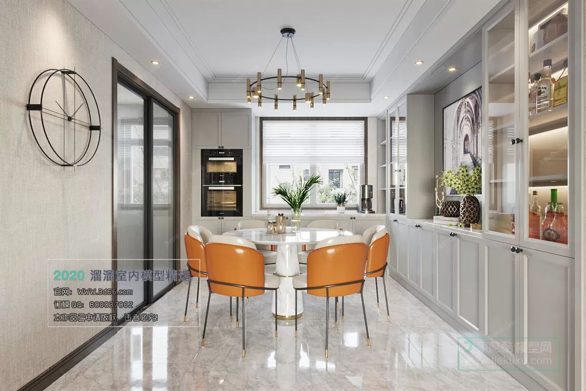 DINING ROOM - MODERN STYLE - 3D MODELS