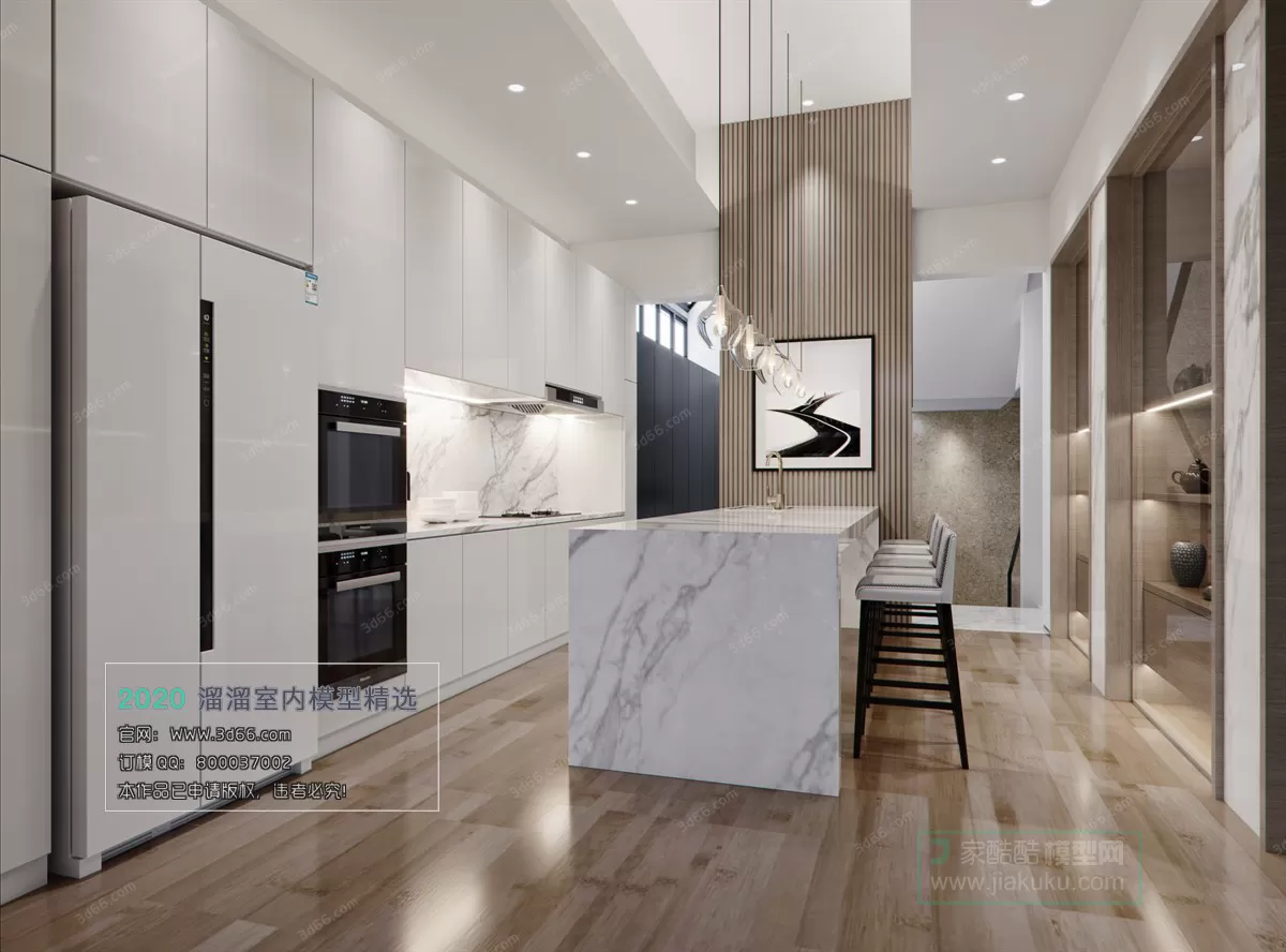 DINING ROOM - MODERN STYLE - 3D MODELS