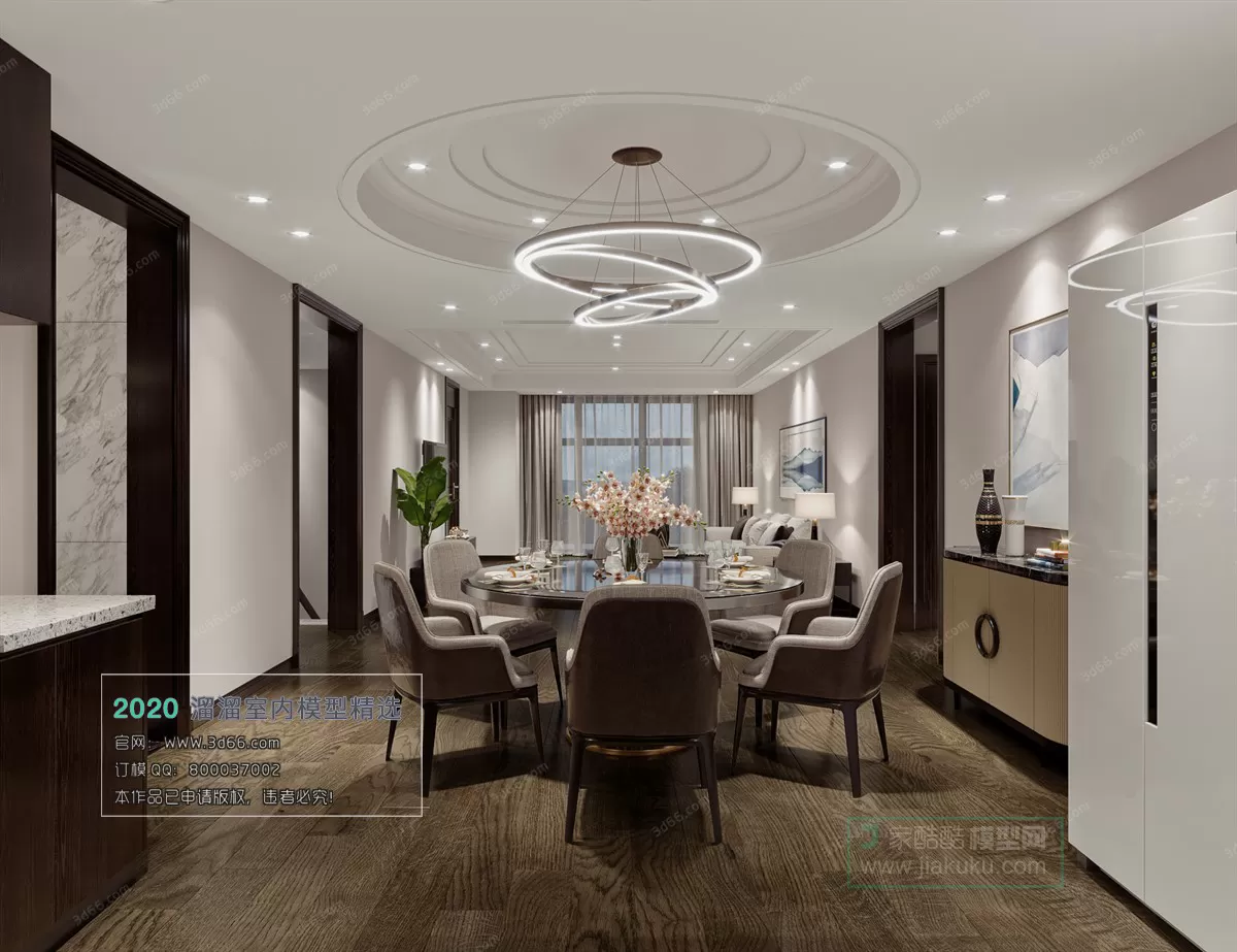 DINING ROOM - MODERN STYLE - 3D MODELS