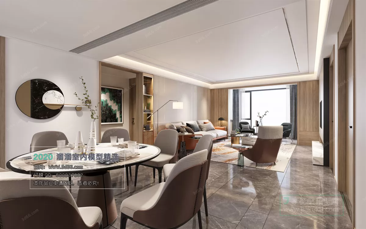 DINING ROOM - MODERN STYLE - 3D MODELS