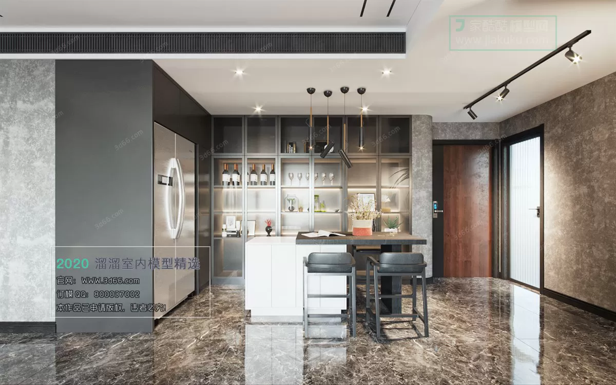 DINING ROOM - MODERN STYLE - 3D MODELS