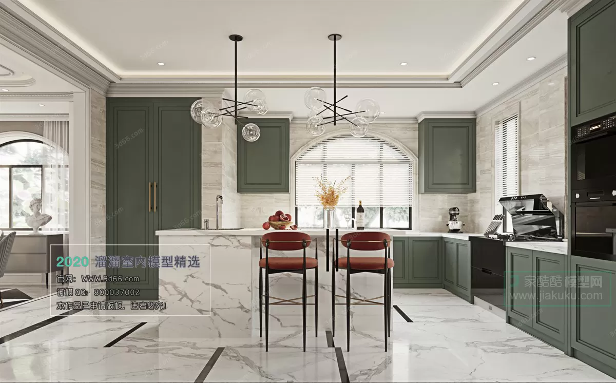 DINING ROOM - MODERN STYLE - 3D MODELS