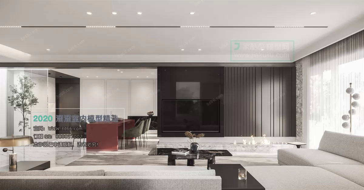 DINING ROOM - MODERN STYLE - 3D MODELS