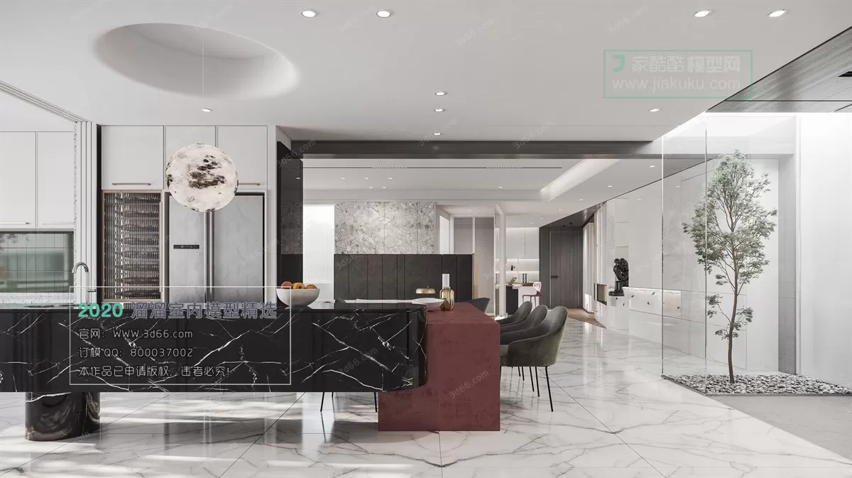 DINING ROOM - MODERN STYLE - 3D MODELS