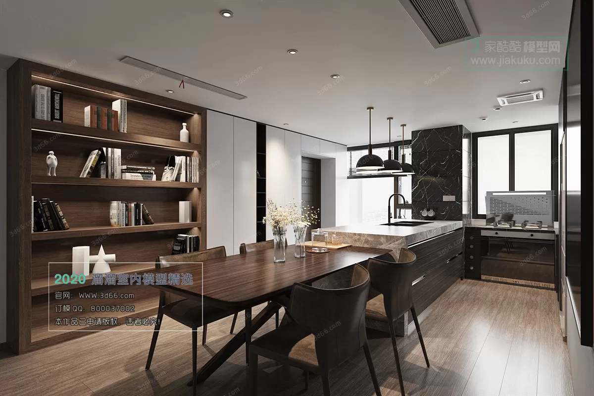 DINING ROOM - MODERN STYLE - 3D MODELS