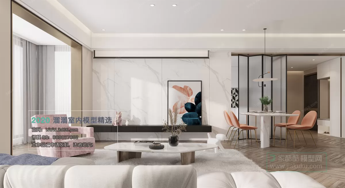 DINING ROOM - MODERN STYLE - 3D MODELS