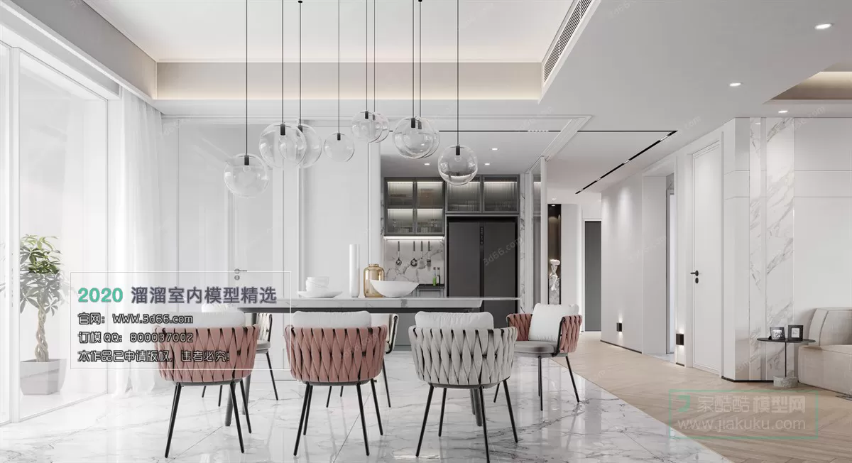 DINING ROOM - MODERN STYLE - 3D MODELS