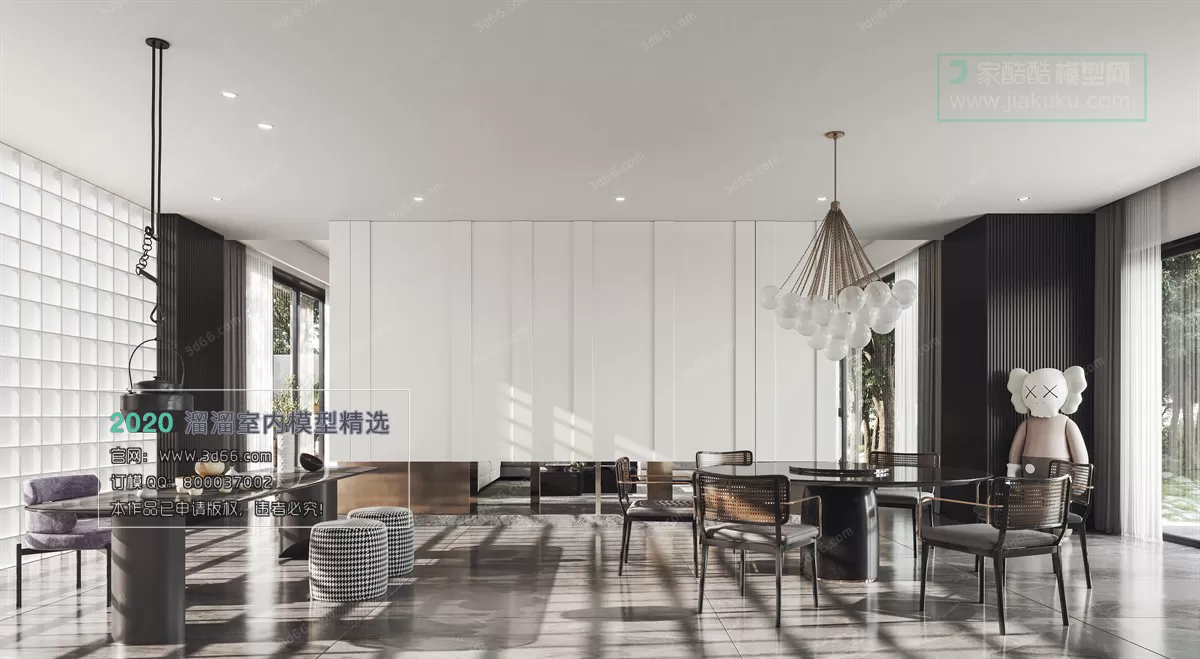 DINING ROOM - MODERN STYLE - 3D MODELS