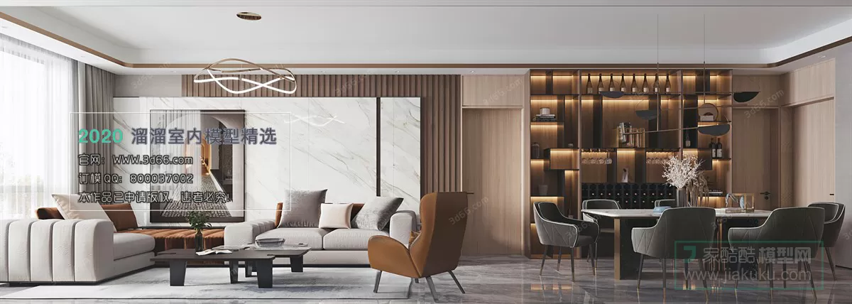 DINING ROOM - MODERN STYLE - 3D MODELS