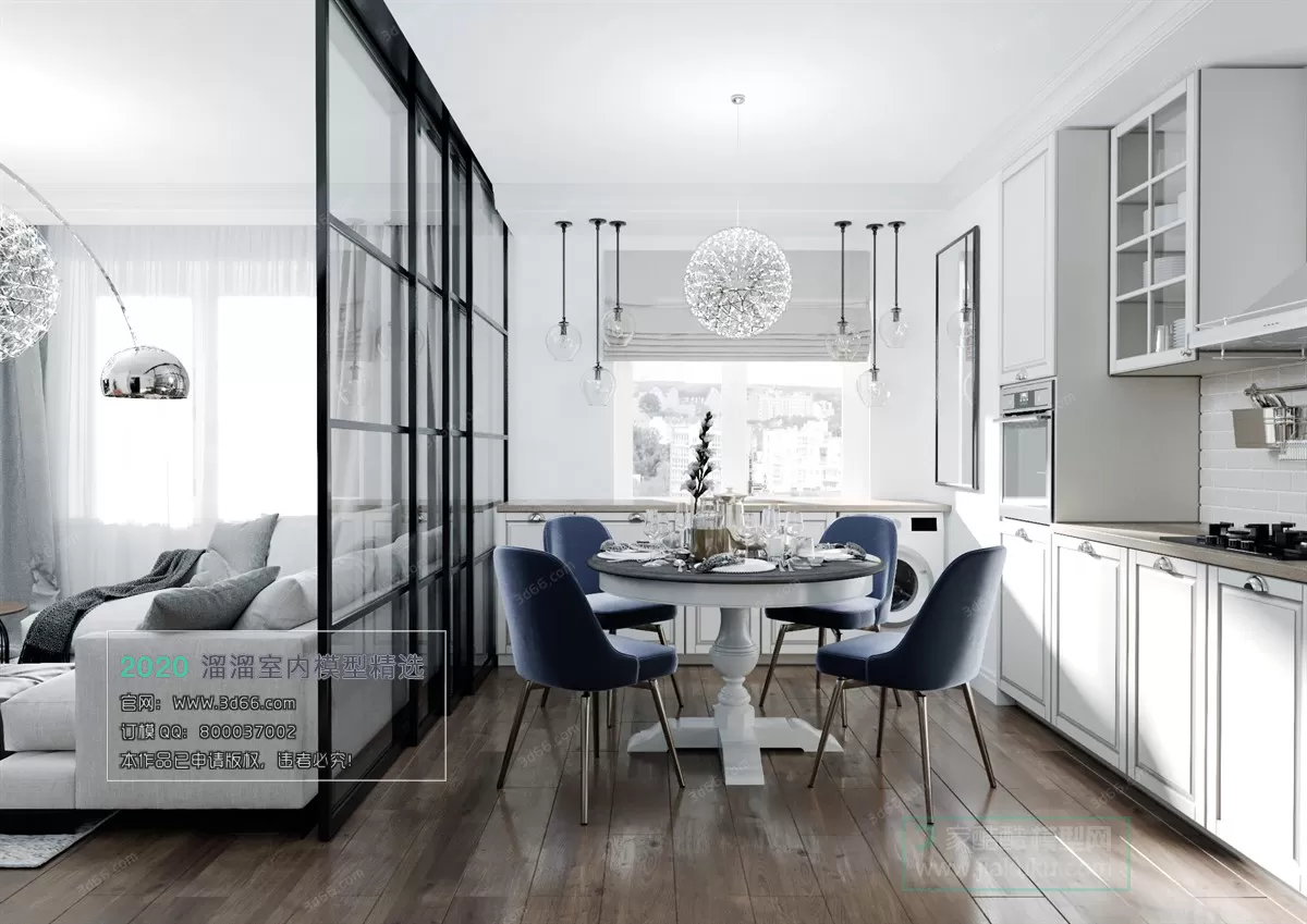 DINING ROOM - MODERN STYLE - 3D MODELS