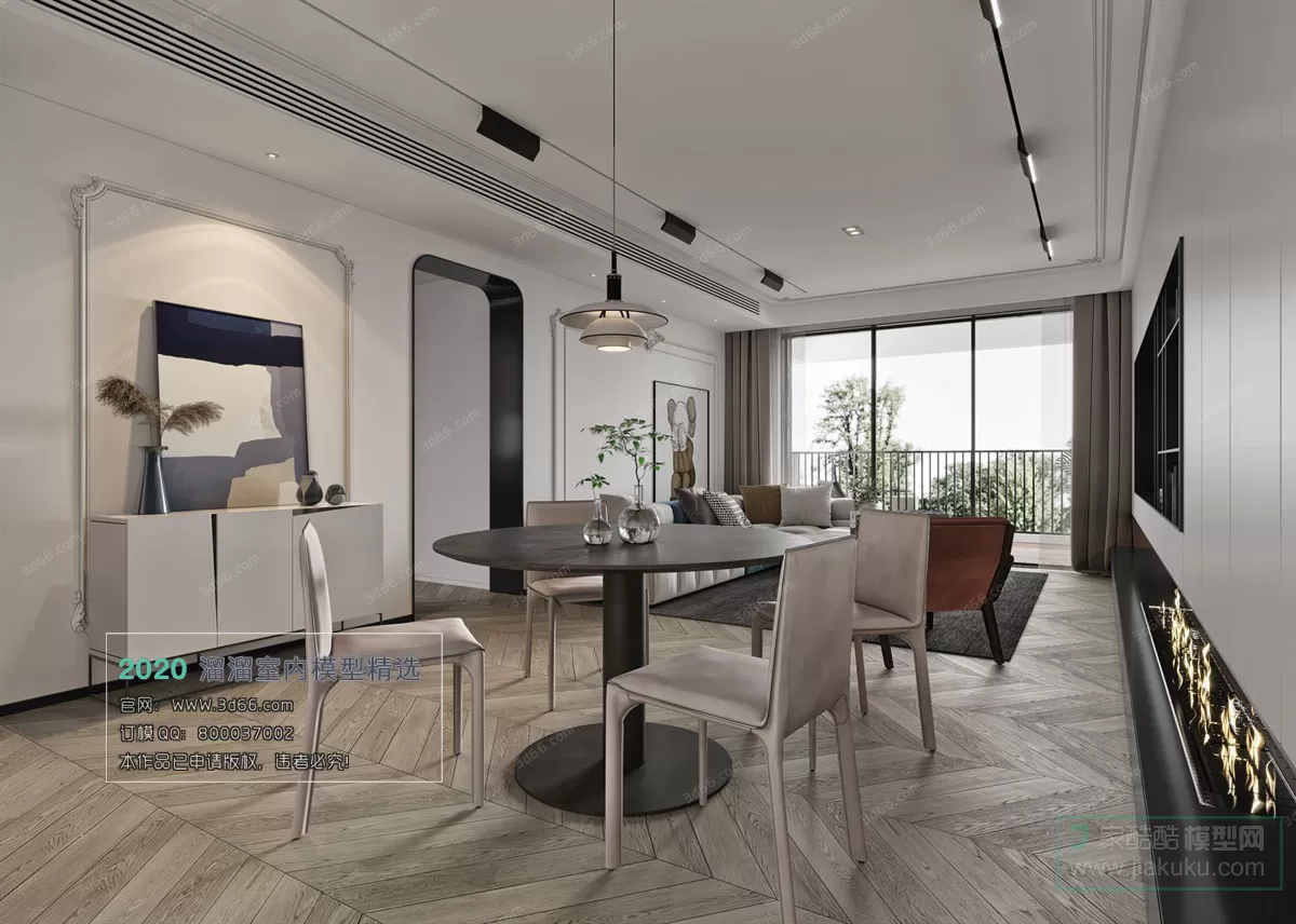 DINING ROOM - MODERN STYLE - 3D MODELS