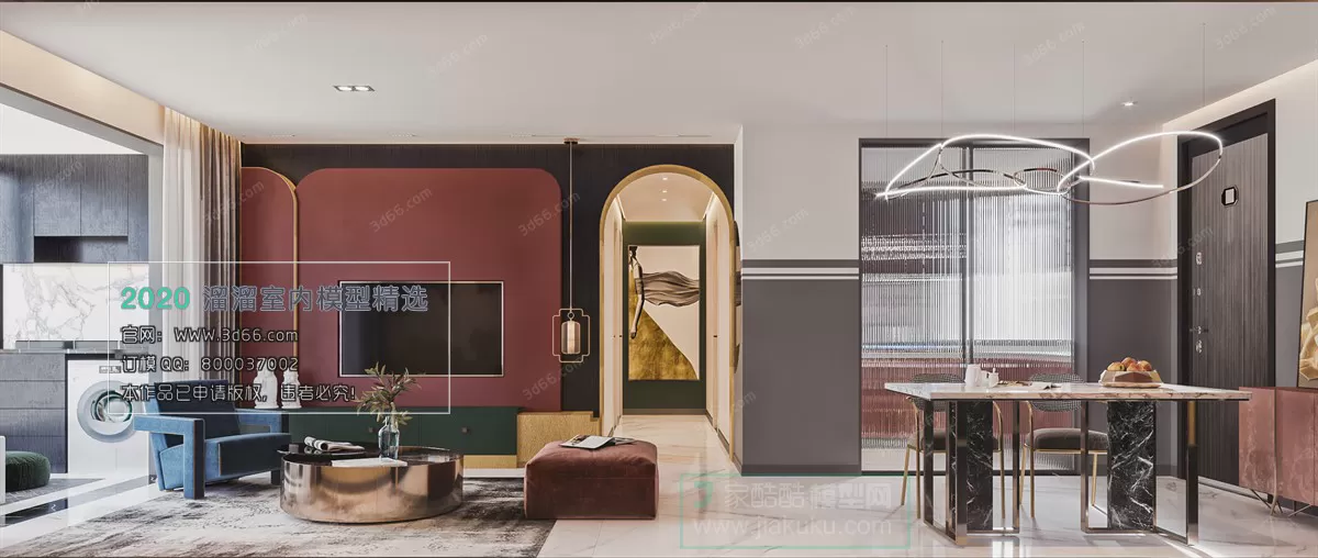 DINING ROOM - MODERN STYLE - 3D MODELS