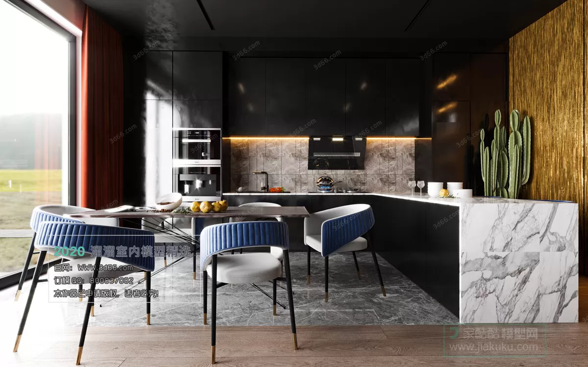 DINING ROOM - MODERN STYLE - 3D MODELS