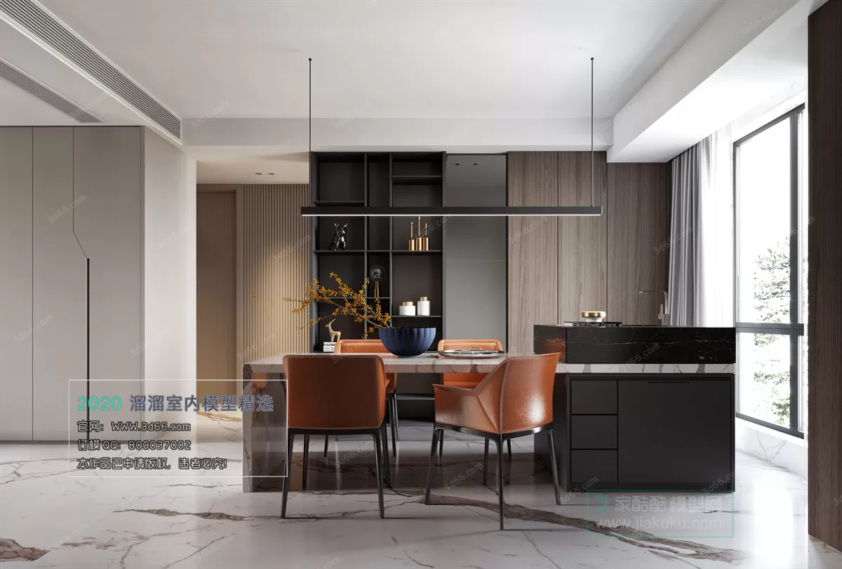 DINING ROOM - MODERN STYLE - 3D MODELS