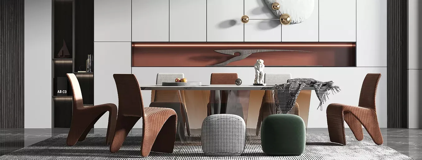 Dining Room - Modern Style 3D Scenes - Interior Design - 005