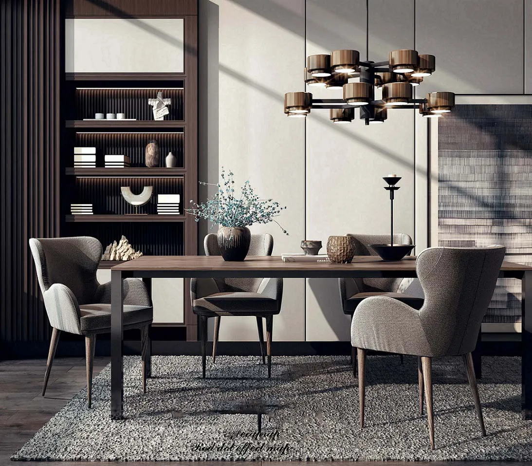 Dining Room - Modern Style 3D Scenes - Interior Design - 008