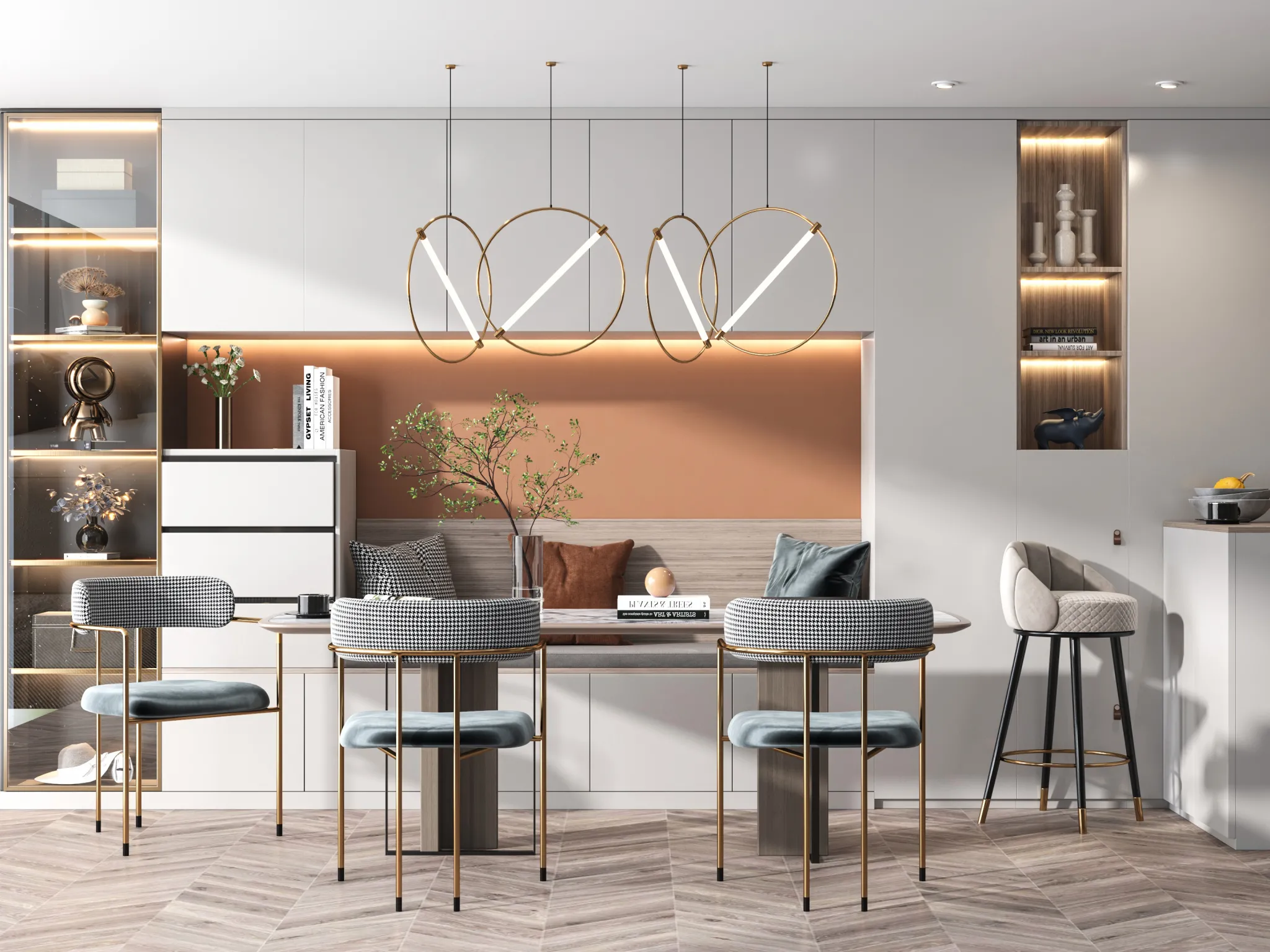 Dining Room - Modern Style 3D Scenes - Interior Design - 014