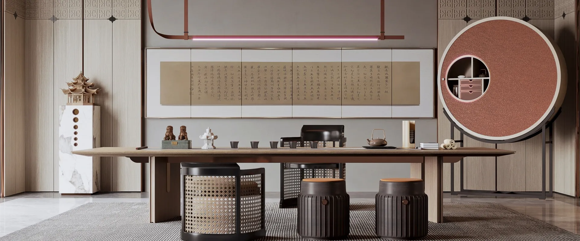 Dining Room - Modern Style 3D Scenes - Interior Design - 018