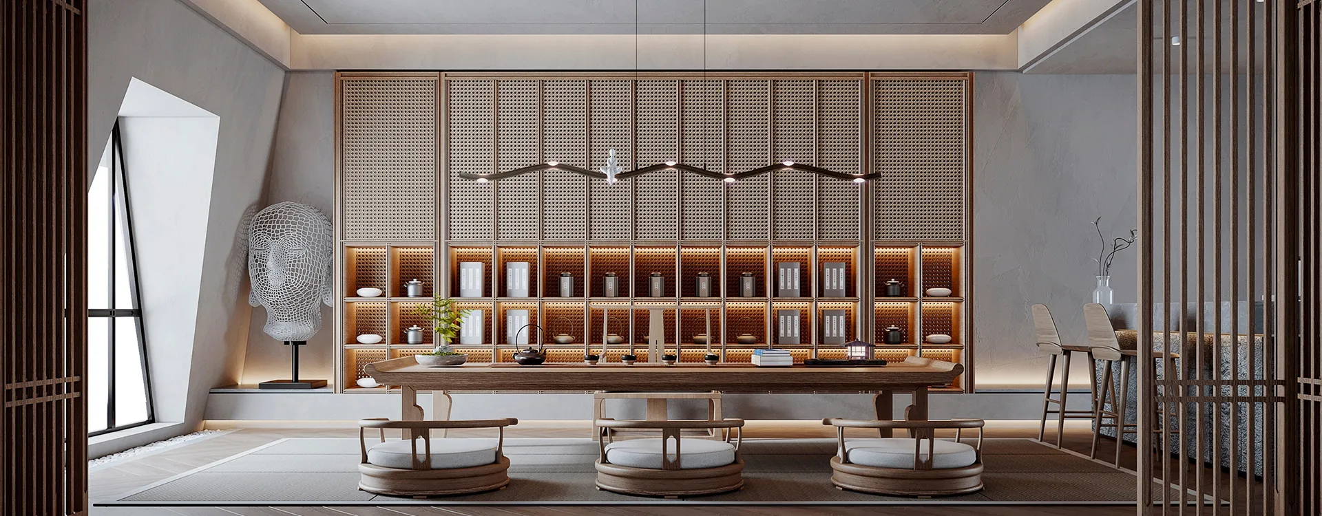 Dining Room - Modern Style 3D Scenes - Interior Design - 021