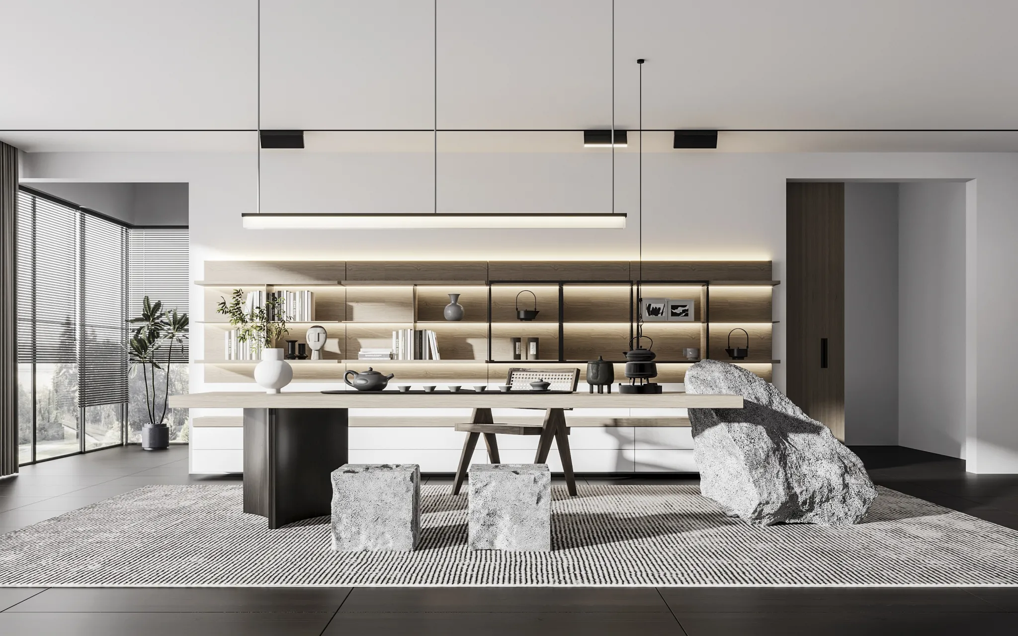 Dining Room - Modern Style 3D Scenes - Interior Design - 022