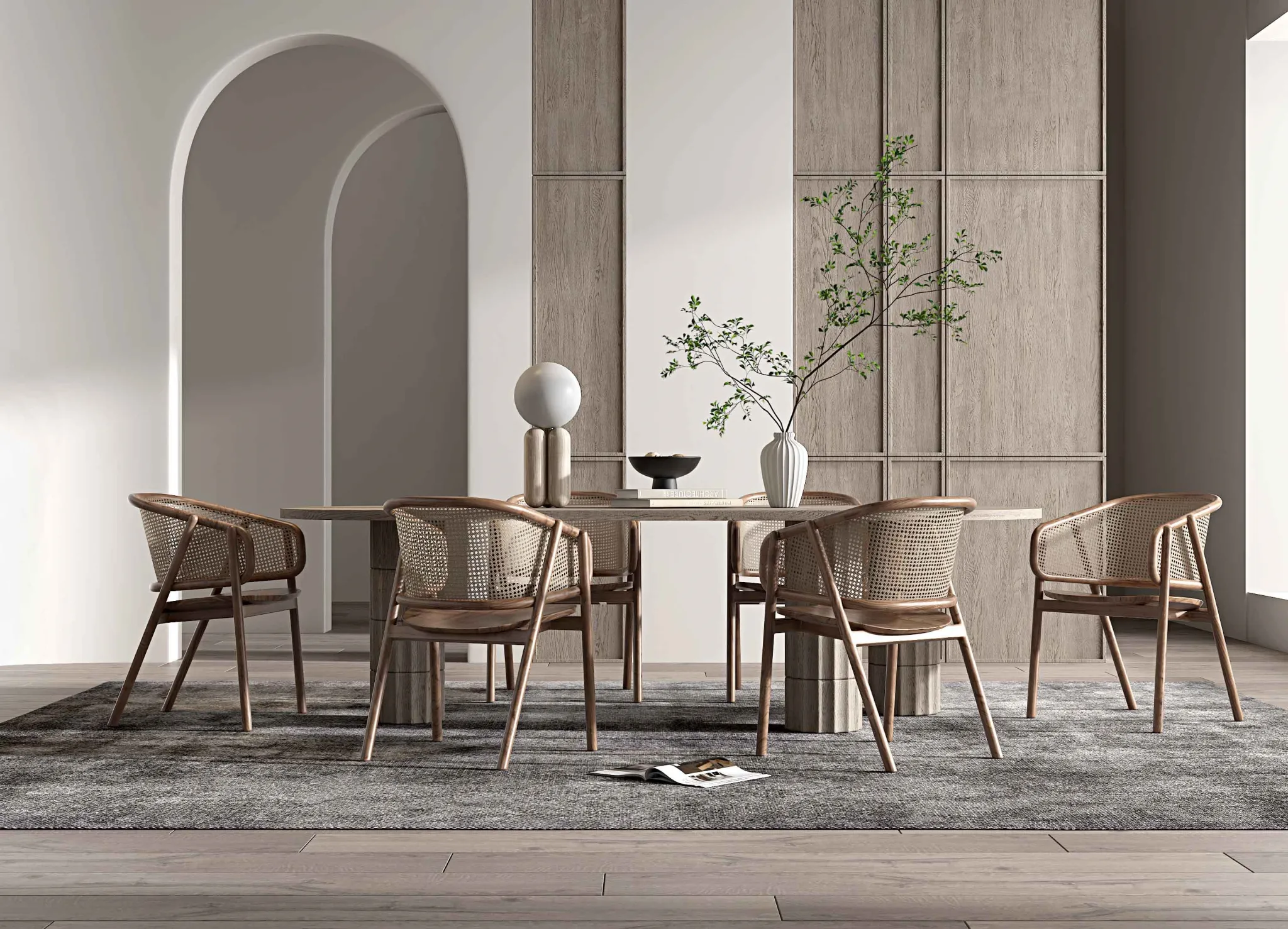 Dining Room - Modern Style 3D Scenes - Interior Design - 023