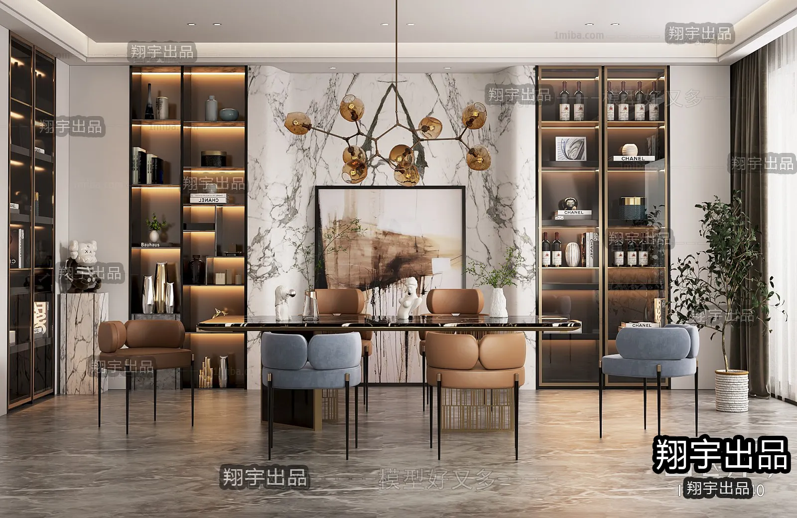 Dining Room - Modern Style Interior 3D Scenes - 113