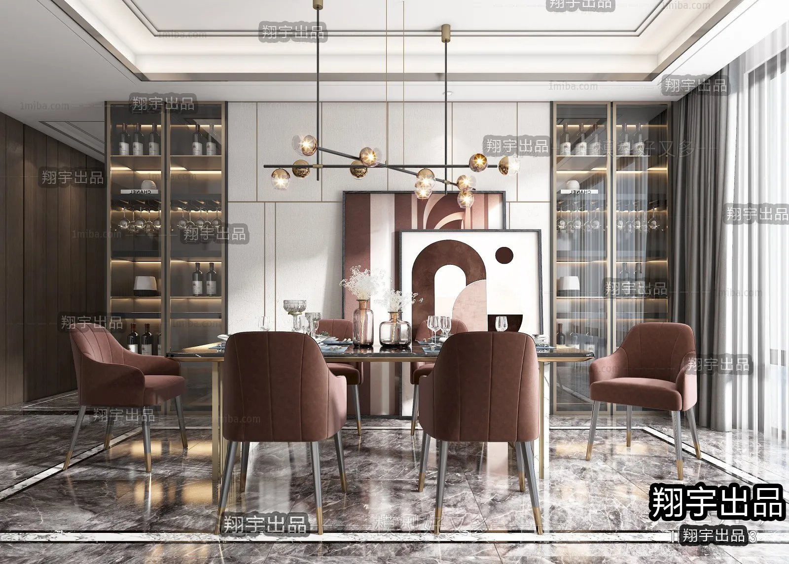 Dining Room - Modern Style Interior 3D Scenes - 116
