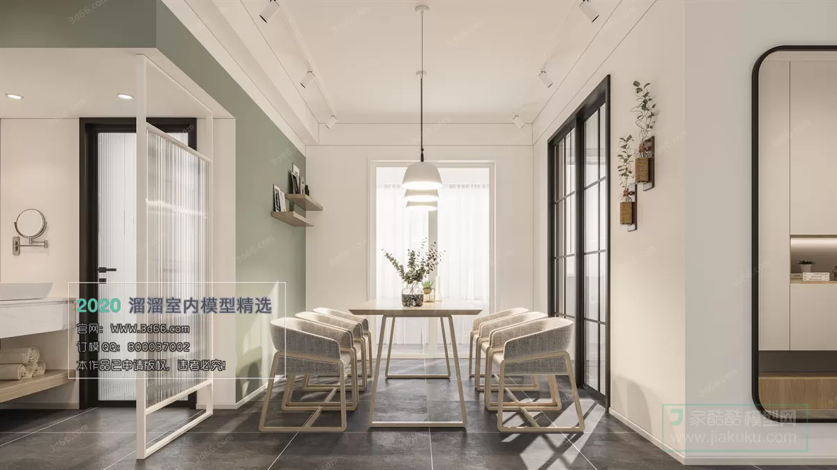 DINING ROOM - NORDIC STYLE - 3D MODELS