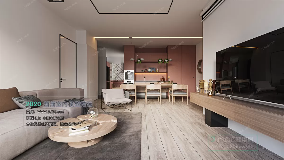 DINING ROOM - NORDIC STYLE - 3D MODELS