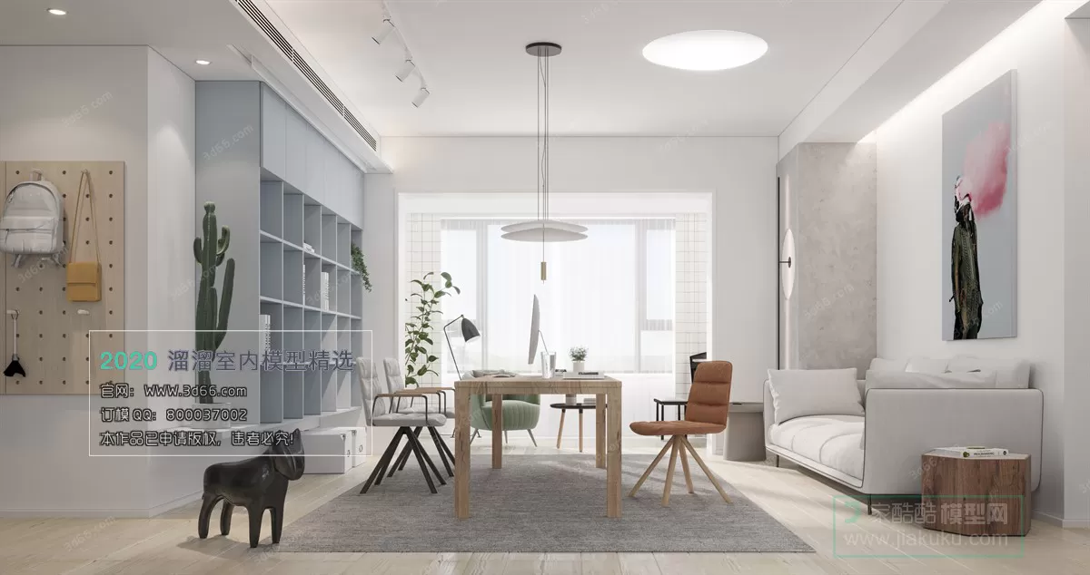 DINING ROOM - NORDIC STYLE - 3D MODELS