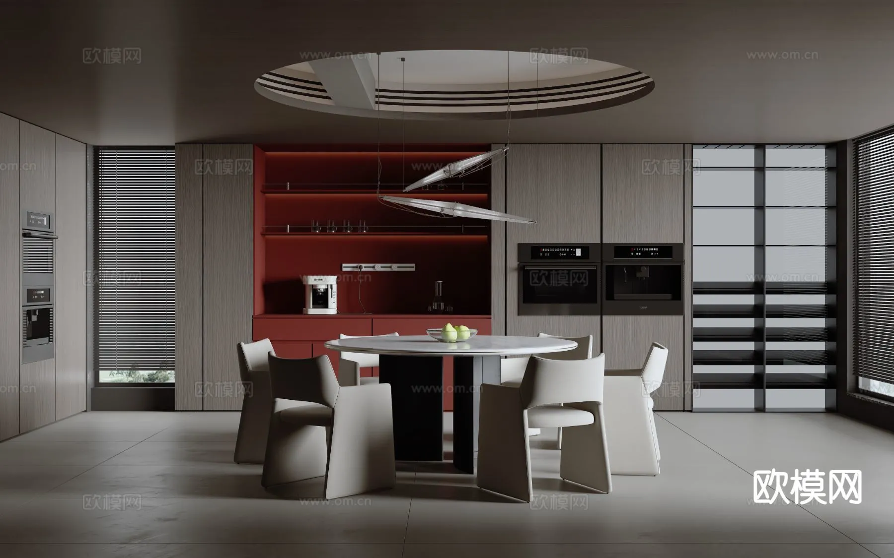 DINING ROOM SETS - 3D Model For Interior Design - 10737