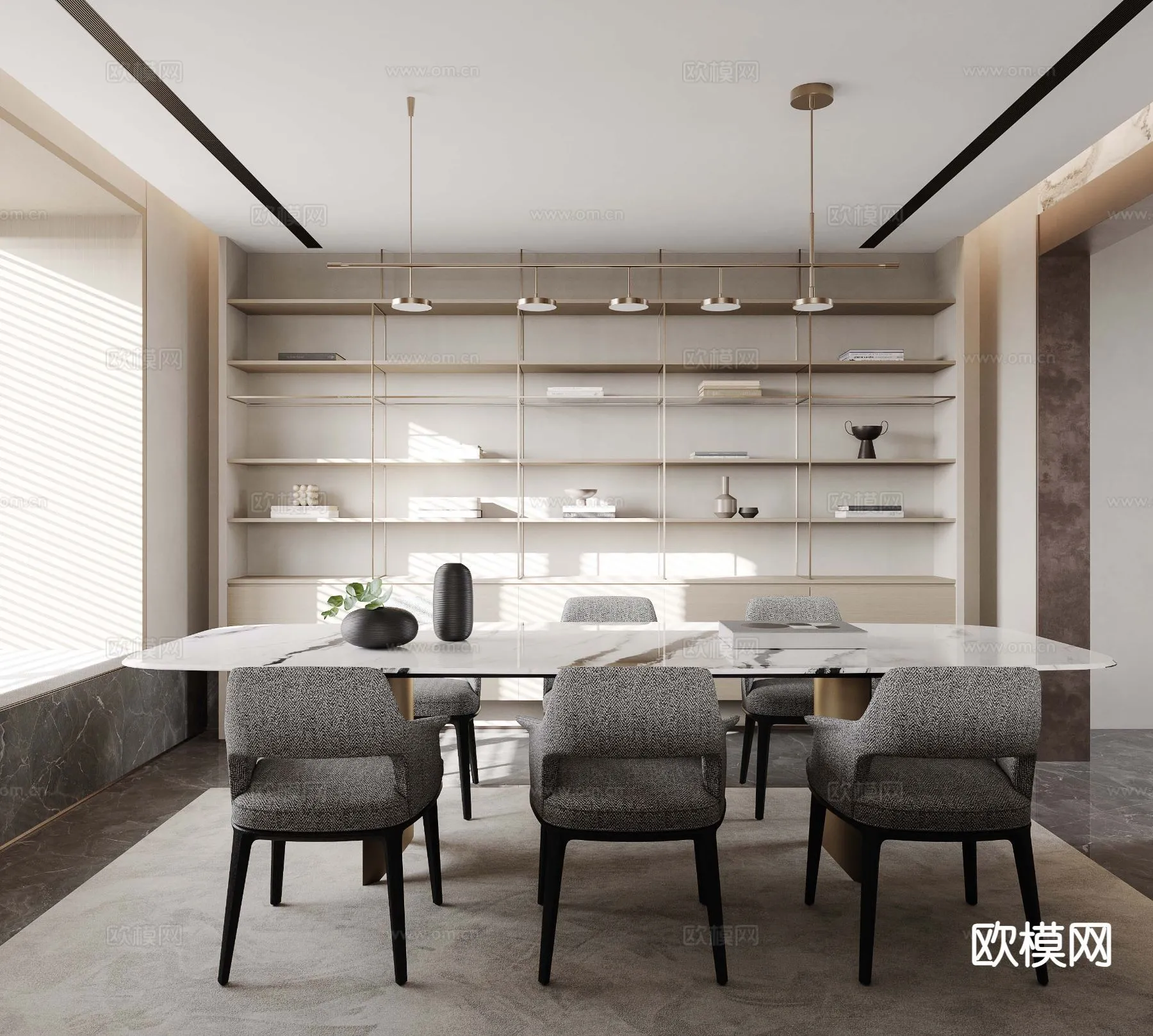 DINING ROOM SETS - 3D Model For Interior Design - 10762