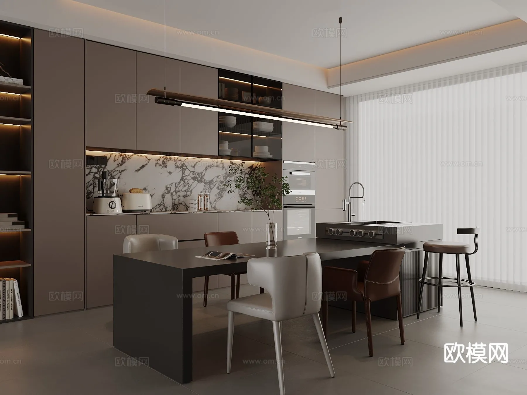 DINING ROOM SETS - 3D Model For Interior Design - 10765