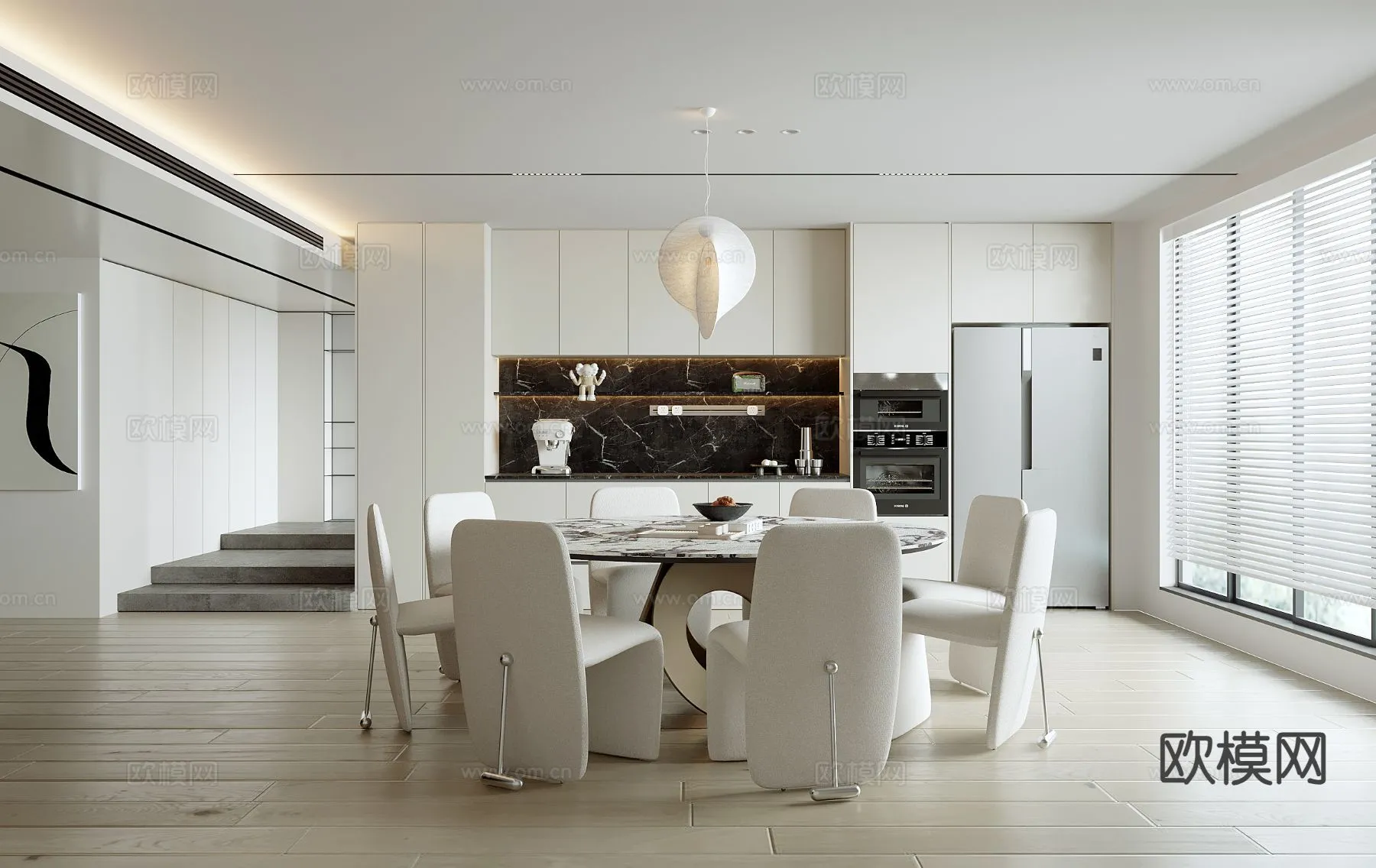 DINING ROOM SETS - 3D Model For Interior Design - 10771