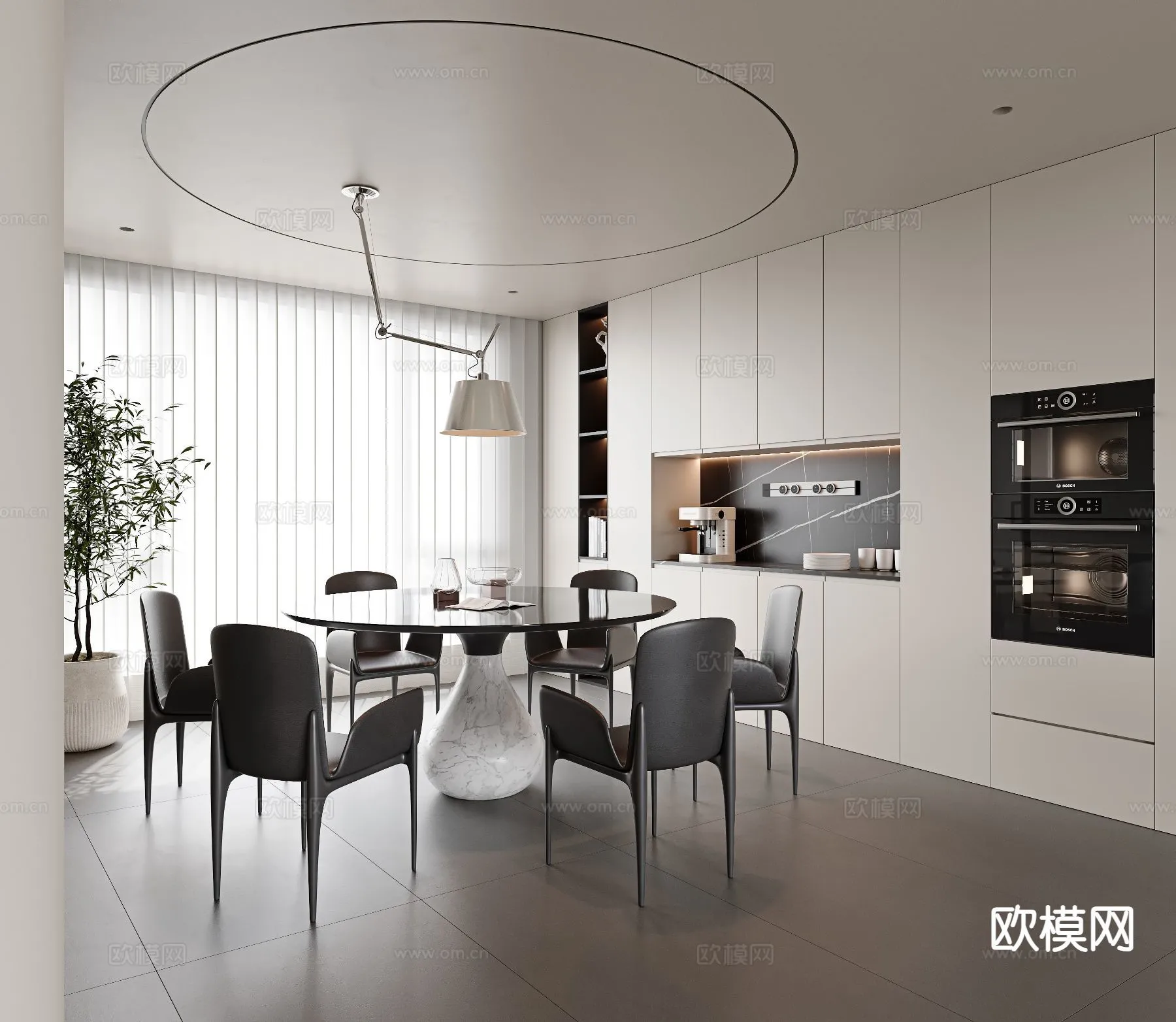 DINING ROOM SETS - 3D Model For Interior Design - 10784