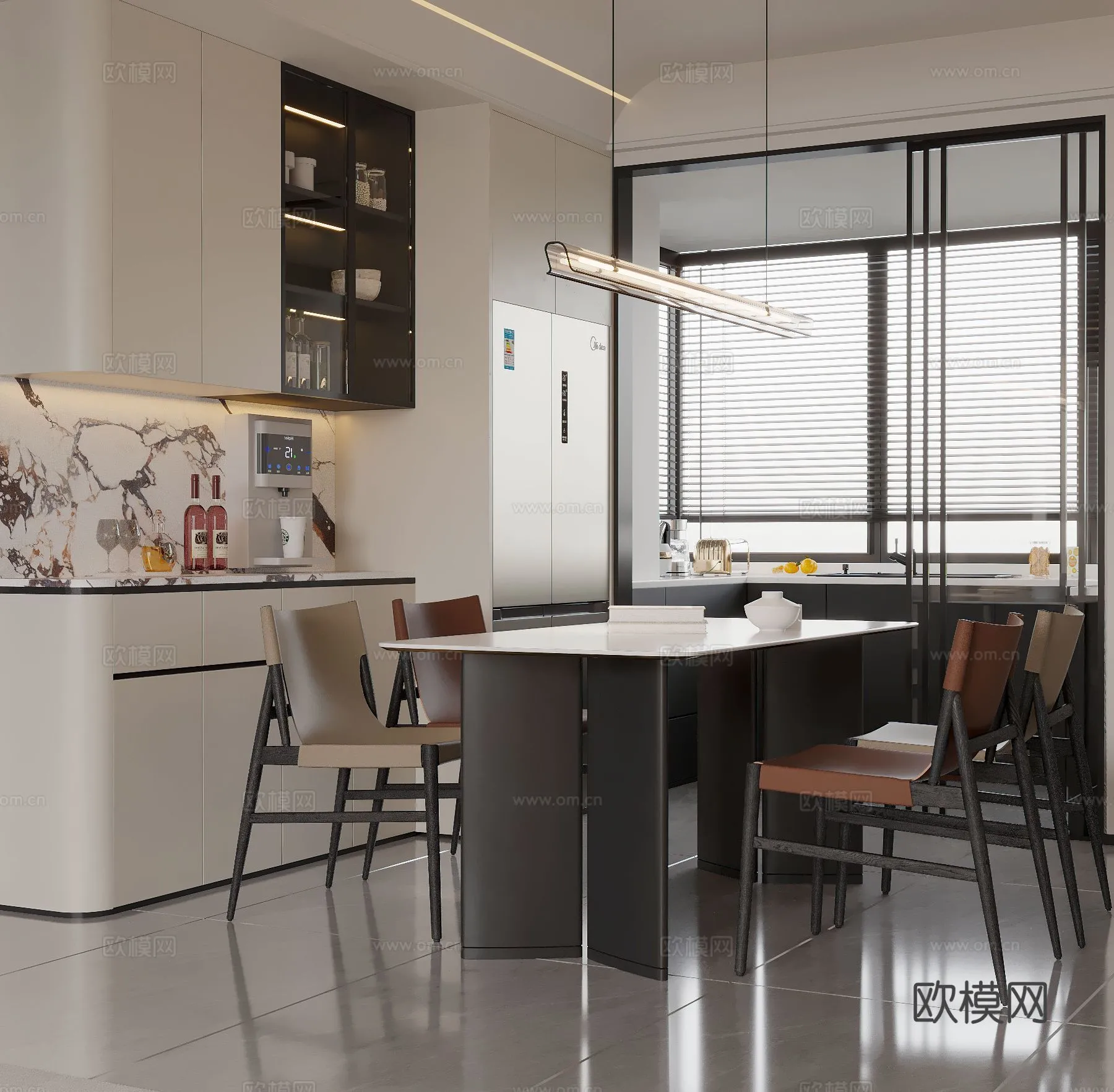 DINING ROOM SETS - 3D Model For Interior Design - 10793