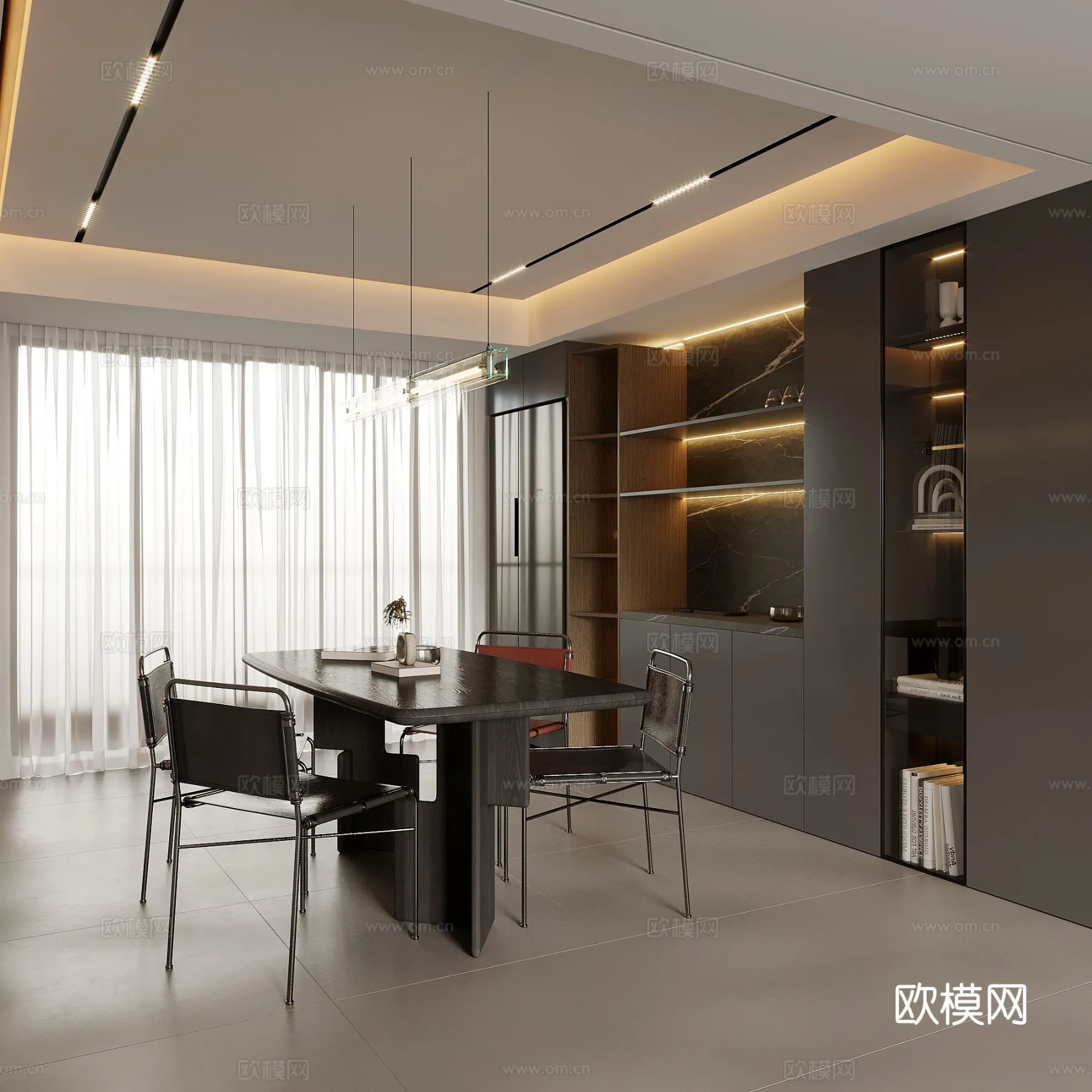 DINING ROOM SETS - 3D Model For Interior Design - 10794