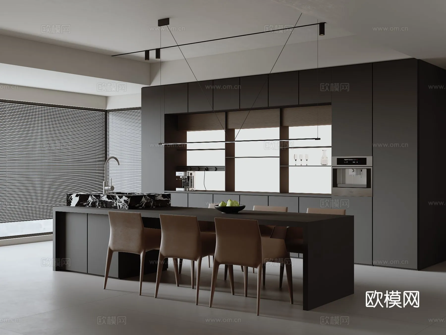 DINING ROOM SETS - 3D Model For Interior Design - 10796