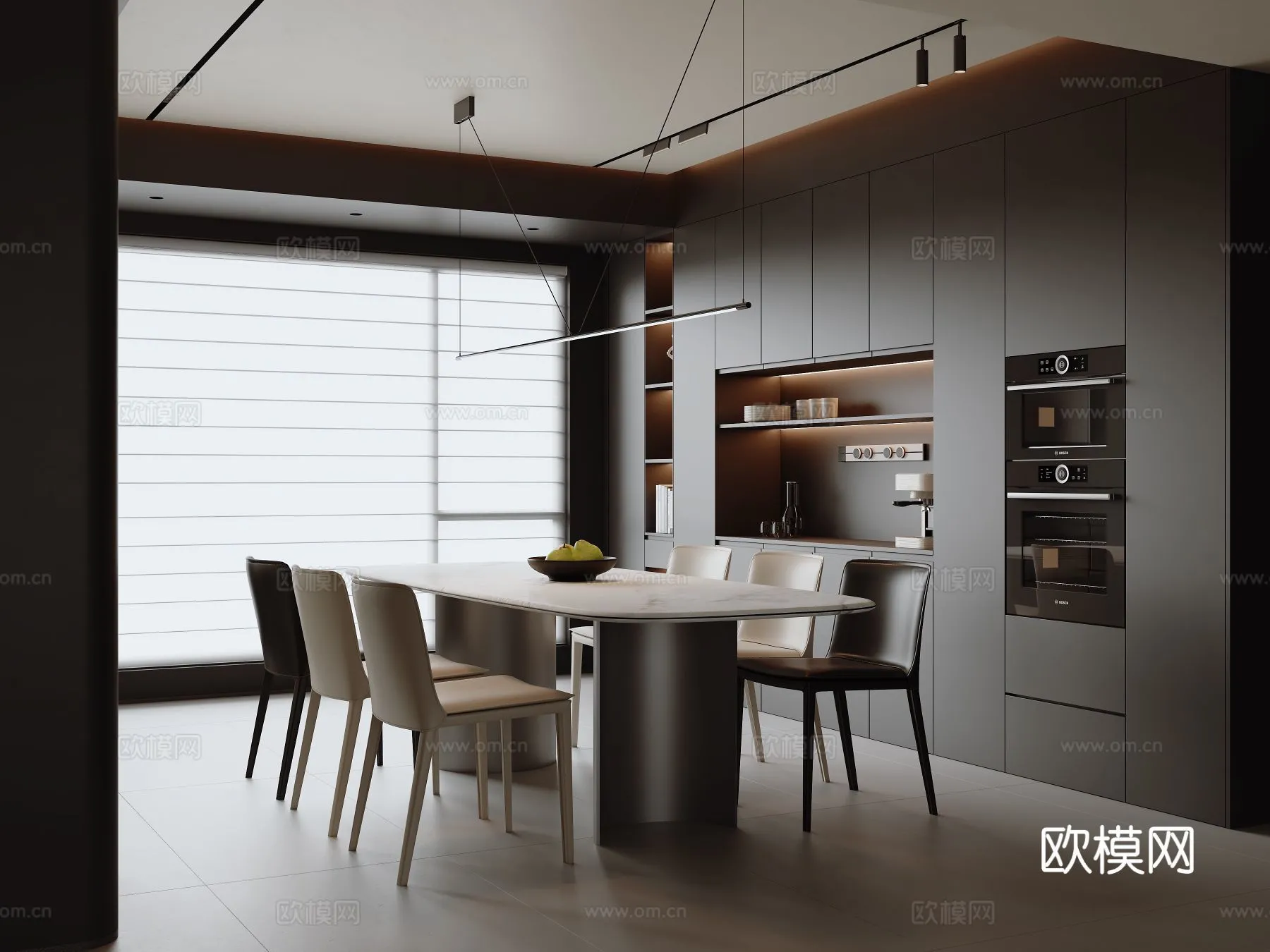 DINING ROOM SETS - 3D Model For Interior Design - 10797