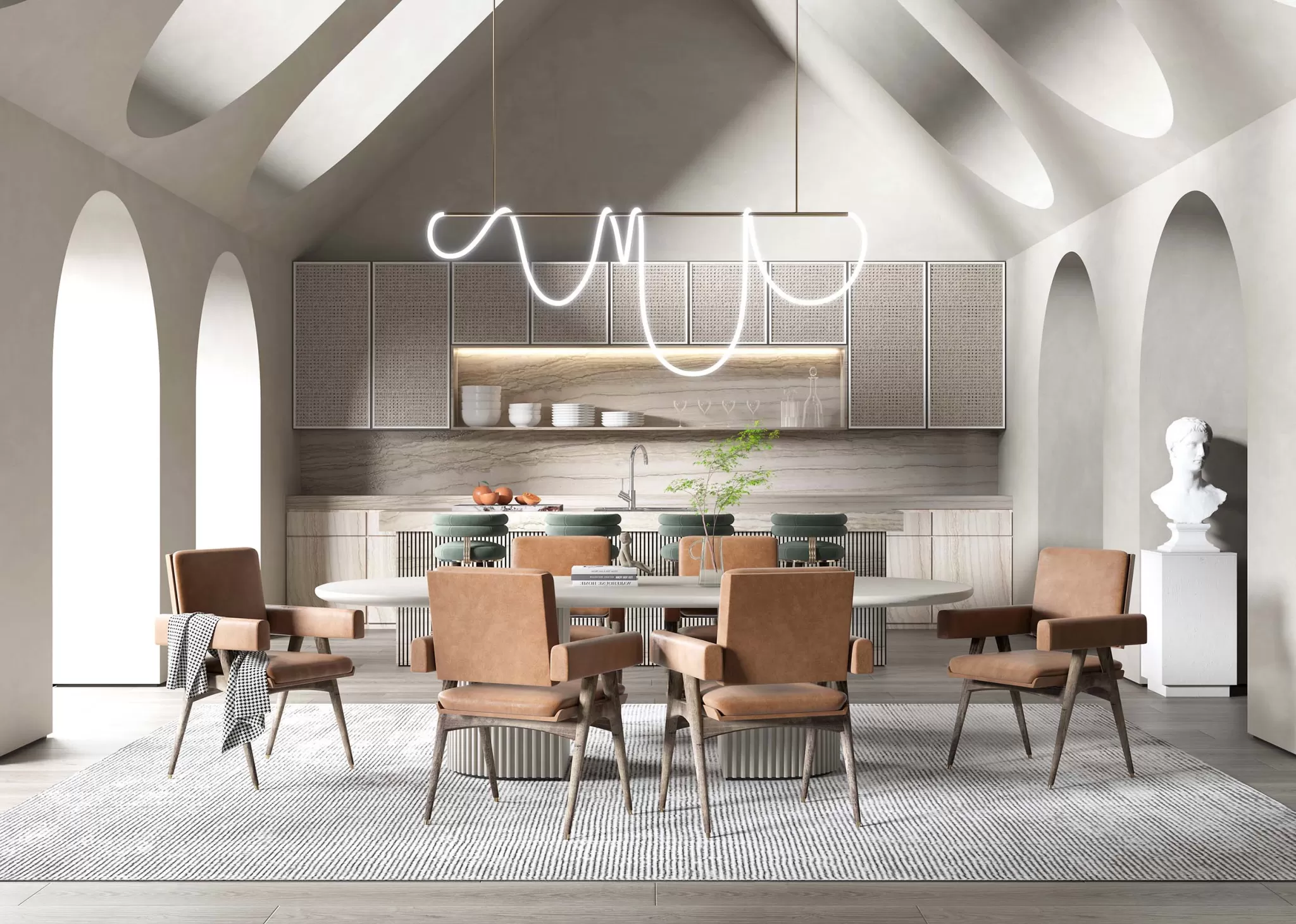 DINING ROOM SETS - 3D SCENE - 206